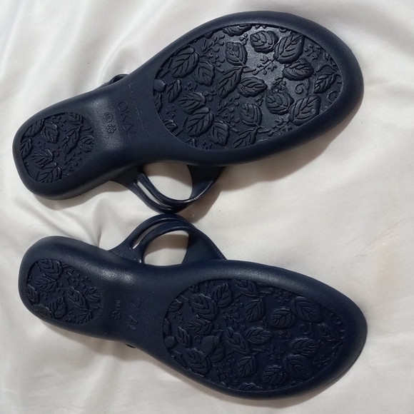 OKAL Flip Flop Thong Flat Sandals Blue M/L - Picture 2 of 6